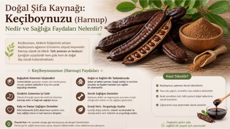 Doğal Şifa Kaynağı: Keçiboynuzu (Harnup) Nedir ve Sağlığa Faydaları Nelerdir?