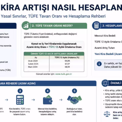 Kira Artışı Nasıl Hesaplanır? Yasal Sınırlar, TÜFE Tavan Oranı ve Hesaplama Rehberi