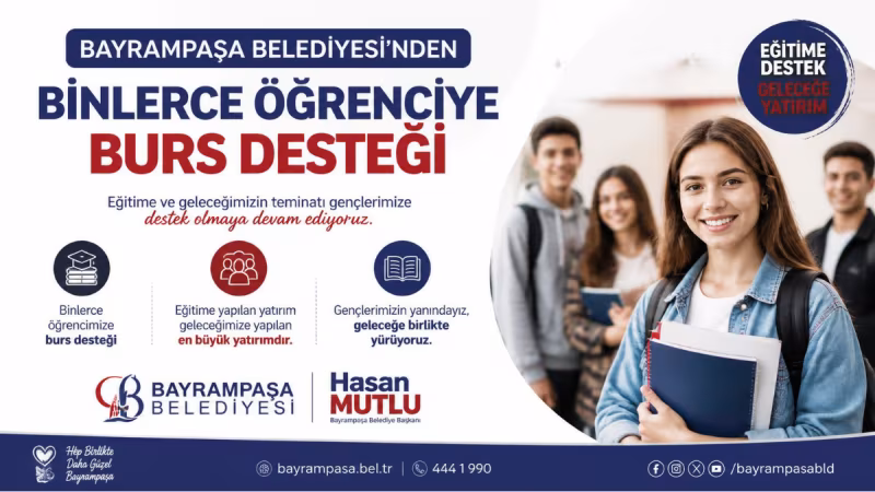 Bayrampaşa Belediyesi'nden İlkokul, Ortaokul ve Lise Öğrencilerine 6 Ay Süreli Burs Desteği