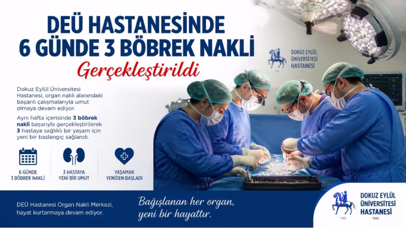 DEÜ Hastanesinde 6 Günde 3 Böbrek Nakli Gerçekleştirildi
