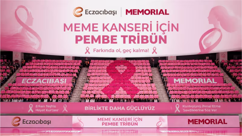 Eczacıbaşı ve Memorial'dan Meme Kanseri İçin Pembe Tribün