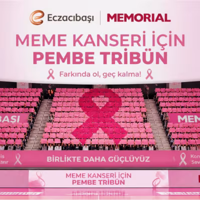 Eczacıbaşı ve Memorial'dan Meme Kanseri İçin Pembe Tribün