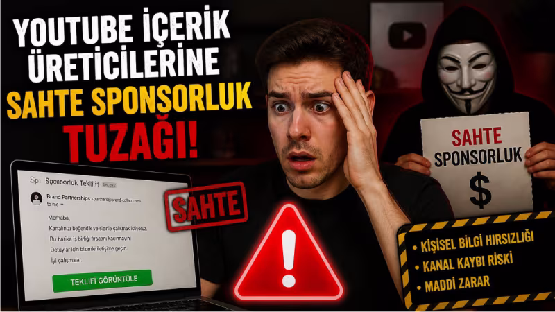 YouTube İçerik Üreticilerine Sahte Sponsorluk Tuzağı