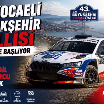 43. Kocaeli Büyükşehir Rallisi 16 Ekim’de başlıyor: Körfez’de 42 otomobil ve 84 sporcu yarışacak