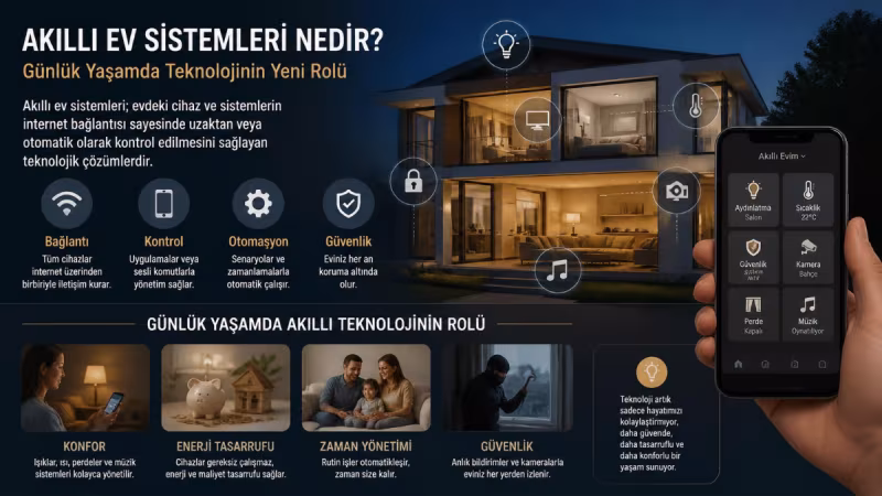 Akıllı Ev Sistemleri Nedir? Günlük Yaşamda Teknolojinin Yeni Rolü