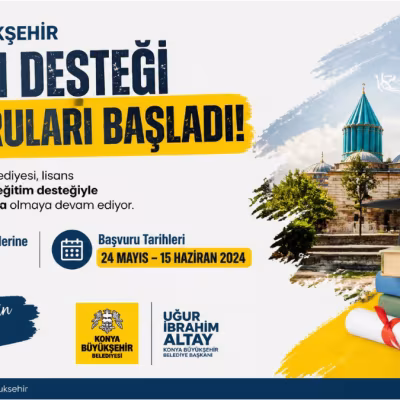Konya Büyükşehir eğitim desteği başvuruları başladı: Lisans öğrencilerine destek verilecek