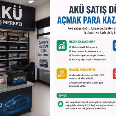 Akü Satış Dükkanı Açmak Karlı mı? Maliyet, Bayilik ve Kazanç Rehberi