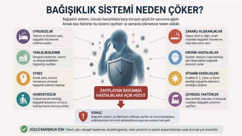 Bağışıklık Sistemi Neden Çöker? Vücudun Savunma Kalkanını Zayıflatan Hatalar