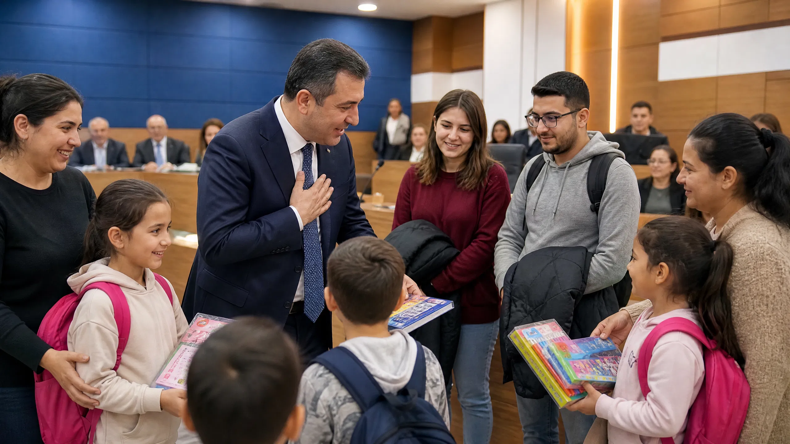 Canik’te üniversiteyi kazanan öğrencilere burs desteği