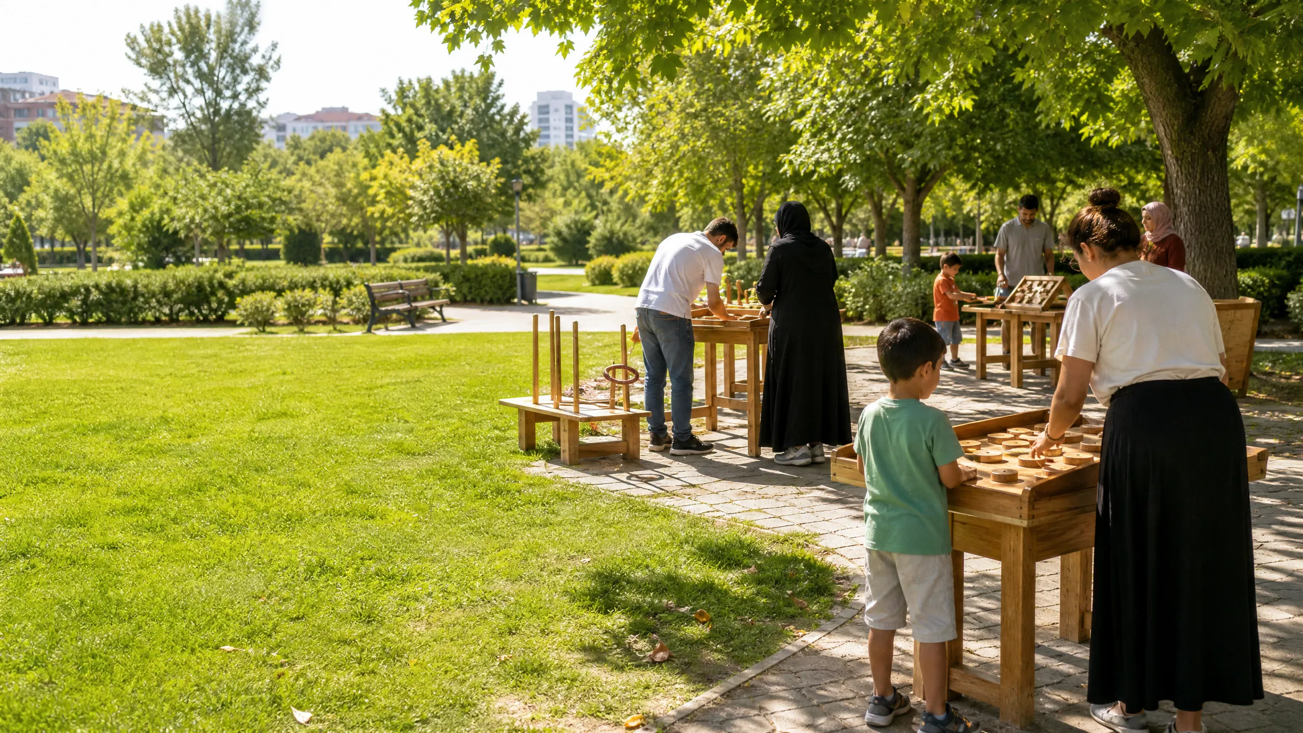Çankaya parklarında geleneksel oyunlarla aile buluşması